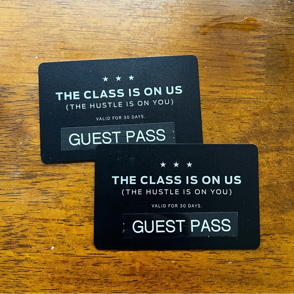 2 Barry’s Bootcamp Guest Pass Cards!